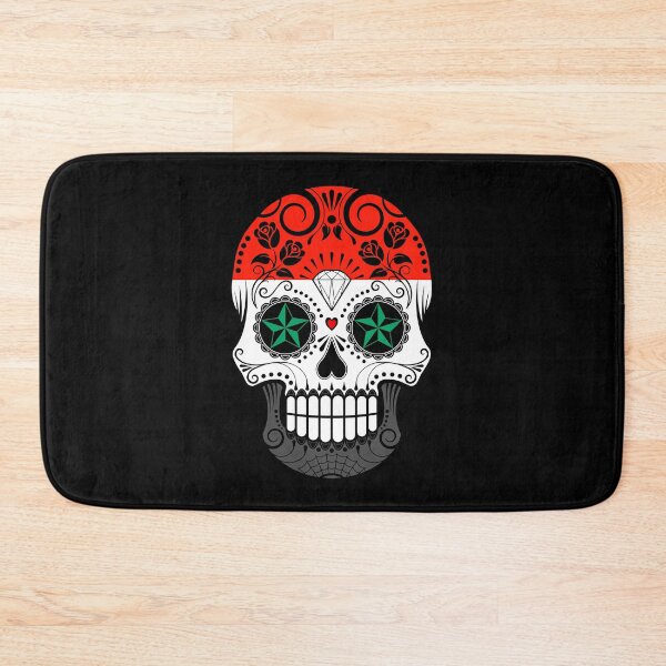 Item preview, Sugar Skull with Roses and Flag of Syria designed and sold by JeffBartels.