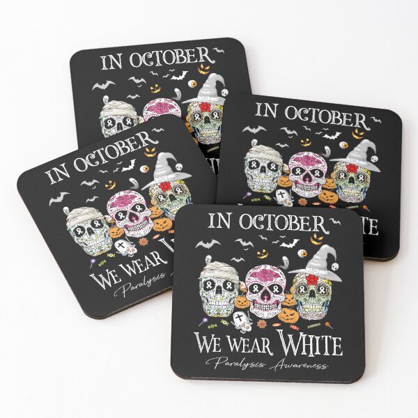 Item preview, In October We Wear White Paralysis Awareness designed and sold by Sabfit.