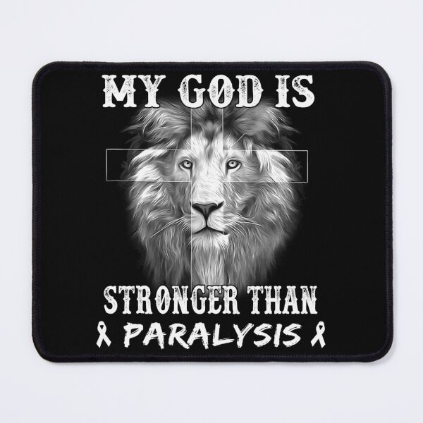 Item preview, Lion My God Is Stronger Than PARALYSIS Support PARALYSIS Warrior designed and sold by Hatjar.