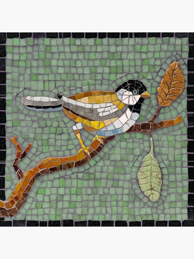 Chickadee Mosaic Pattern Digital Download Chickadee D05,stained Glass