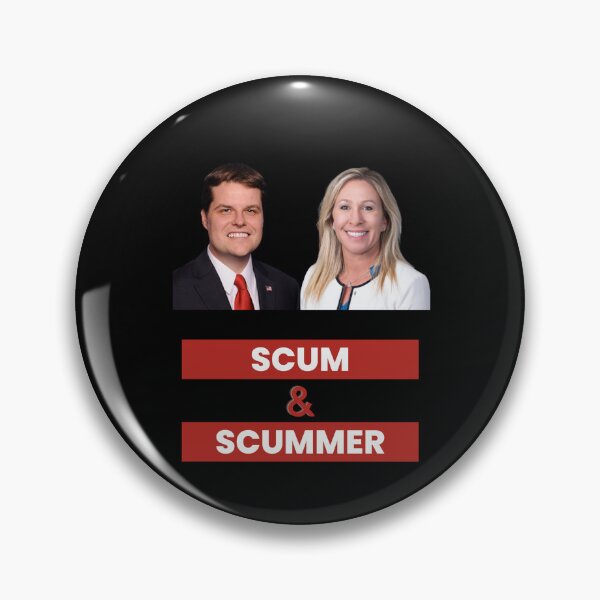 Item preview, marjorie taylor greene and matt gaetz scum and scummer  designed and sold by Giovanni's  Brown Quotes.
