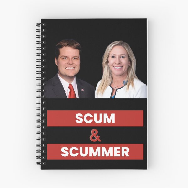 Item preview, marjorie taylor greene and matt gaetz scum and scummer  designed and sold by Giovanni's  Brown Quotes.