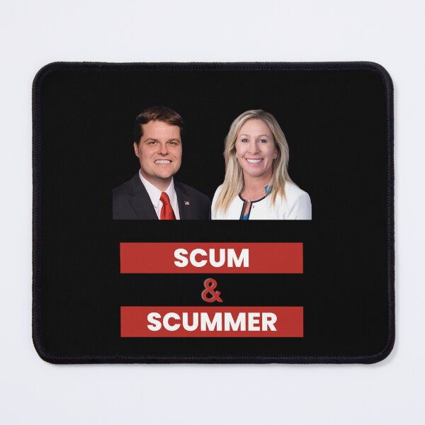 Item preview, marjorie taylor greene and matt gaetz scum and scummer  designed and sold by Giovanni's  Brown Quotes.