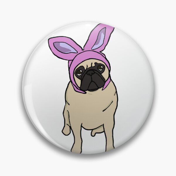 Item preview, Pug Easter Bunny designed and sold by DolphinsDoodle.