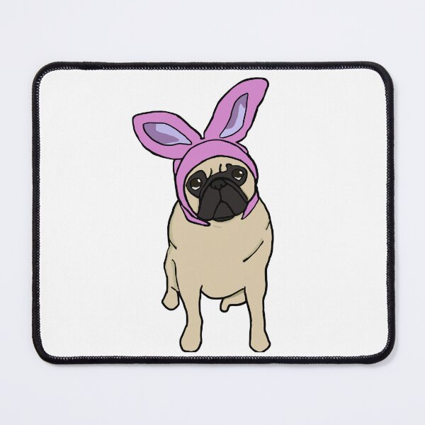 Item preview, Pug Easter Bunny designed and sold by DolphinsDoodle.