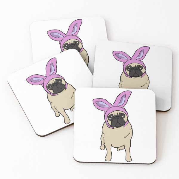 Item preview, Pug Easter Bunny designed and sold by DolphinsDoodle.