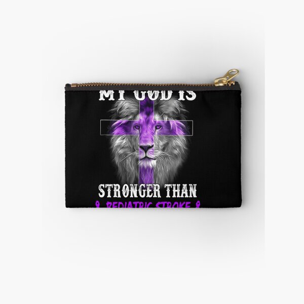 Item preview, Lion My God Is Stronger Than PEDIATRIC STROKE Support PEDIATRIC STROKE Warrior designed and sold by Hatjar.