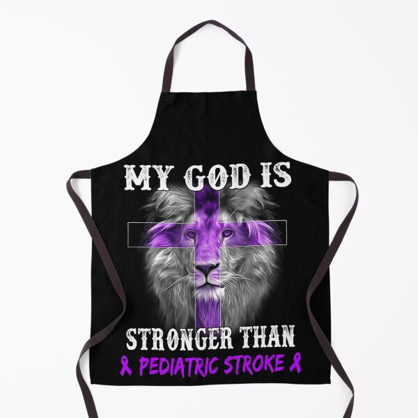 Item preview, Lion My God Is Stronger Than PEDIATRIC STROKE Support PEDIATRIC STROKE Warrior designed and sold by Hatjar.