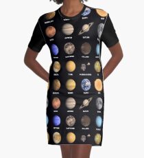 Solar System Planets Graphic T-Shirt Dress