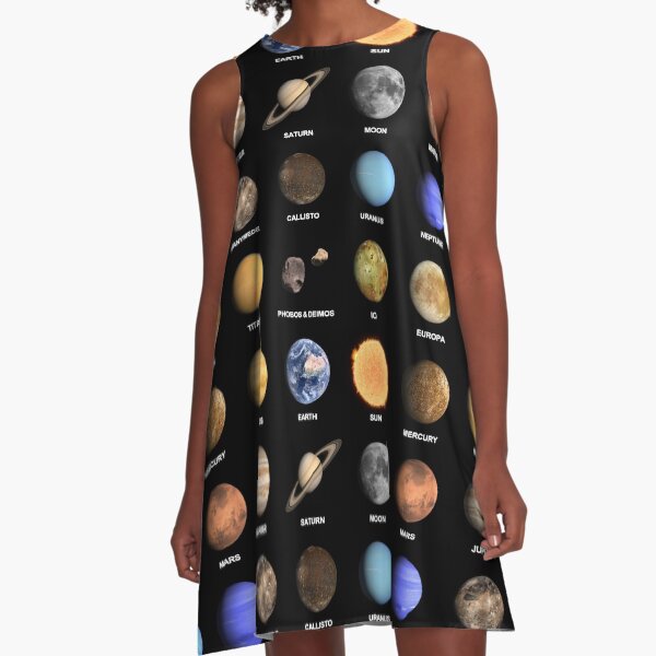 Solar System Planets A-Line Dress