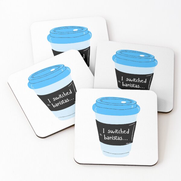 Item preview, I Switched Baristas Blue Coffee Cup - Coffee Mug - Blue and Black designed and sold by SayWhatYouFeel.