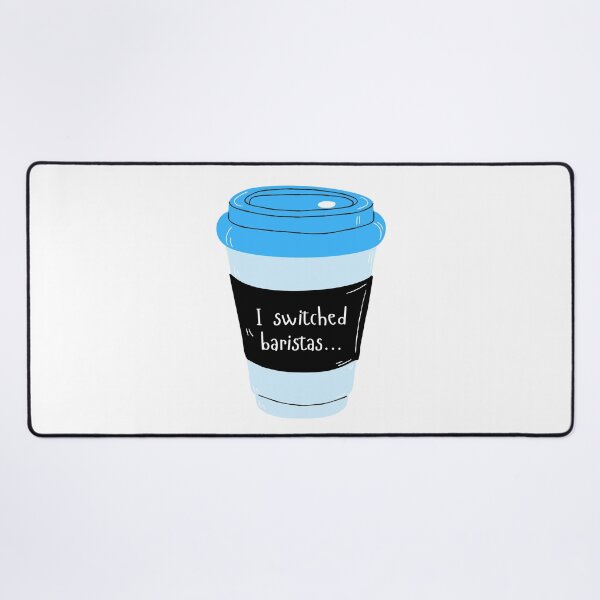 Item preview, I Switched Baristas Blue Coffee Cup - Coffee Mug - Blue and Black designed and sold by SayWhatYouFeel.
