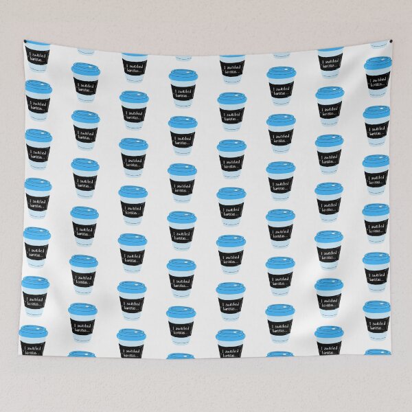 Item preview, I Switched Baristas Blue Coffee Cup - Coffee Mug - Blue and Black designed and sold by SayWhatYouFeel.