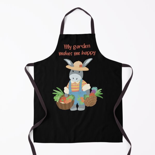 Item preview, My garden makes me happy, cute picture with a gardener with his own grown vegetables designed and sold by marina63.