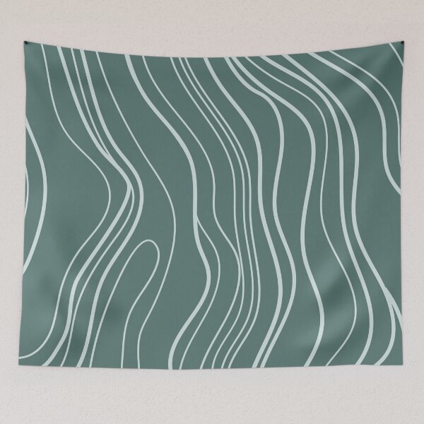 Item preview, Soft green groovy stripes pattern designed and sold by Thegentleshop.