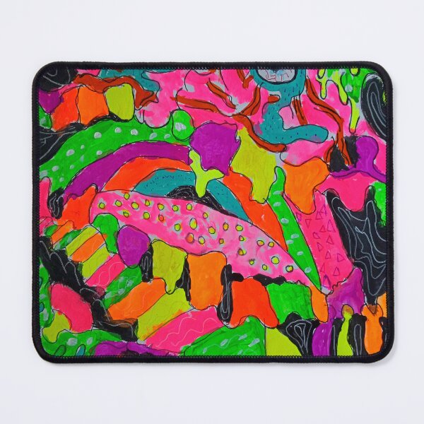 Item preview, Sketchbook 5-5 (Psychedelic Trippy Neon Fluorescent Lowbrow Gouache Art) designed and sold by Discordant Dreams Art.