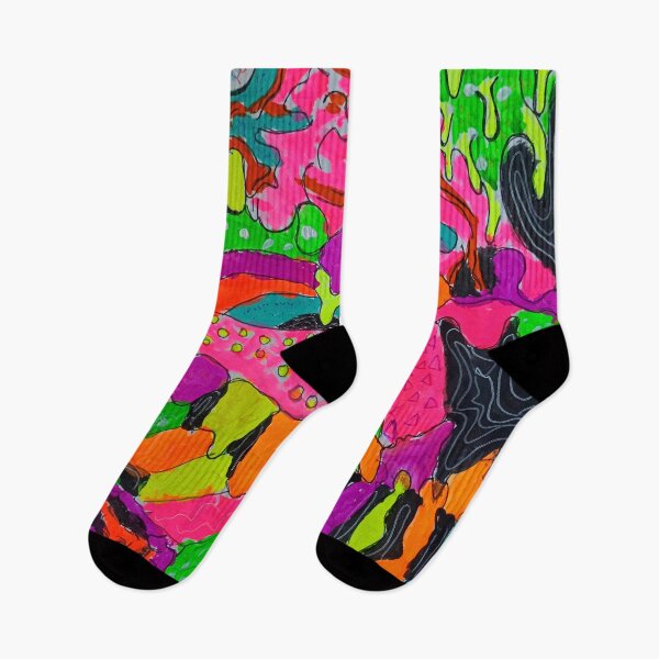Item preview, Sketchbook 5-5 (Psychedelic Trippy Neon Fluorescent Lowbrow Gouache Art) designed and sold by Discordant Dreams Art.