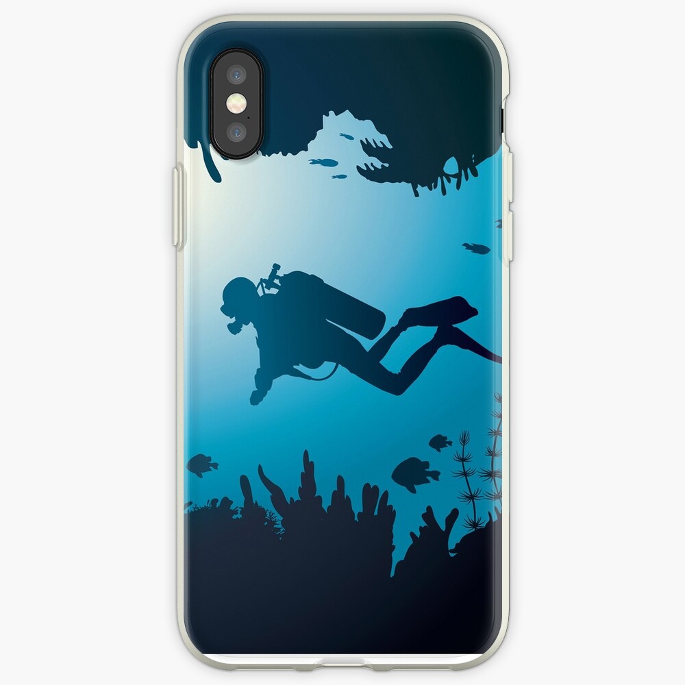 "Underwater World Scuba Diver" iPhone Case & Cover by DVLTD Redbubble