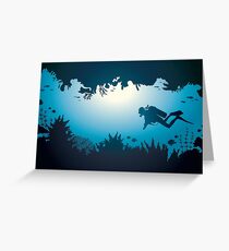 Underwater World - Scuba Diver Greeting Card