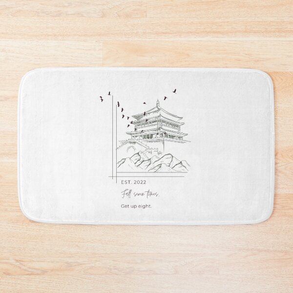 Item preview, Minimalistic Japanese Architecture in the Mountains  designed and sold by KadreeDesigns.