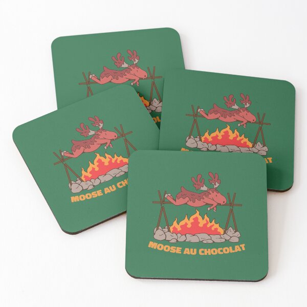 Item preview, Moose Au Chocolat Funny Moose Food Quote designed and sold by nmcreationsshop.
