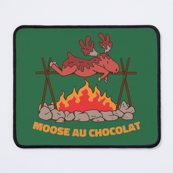 Item preview, Moose Au Chocolat Funny Moose Food Quote designed and sold by nmcreationsshop.