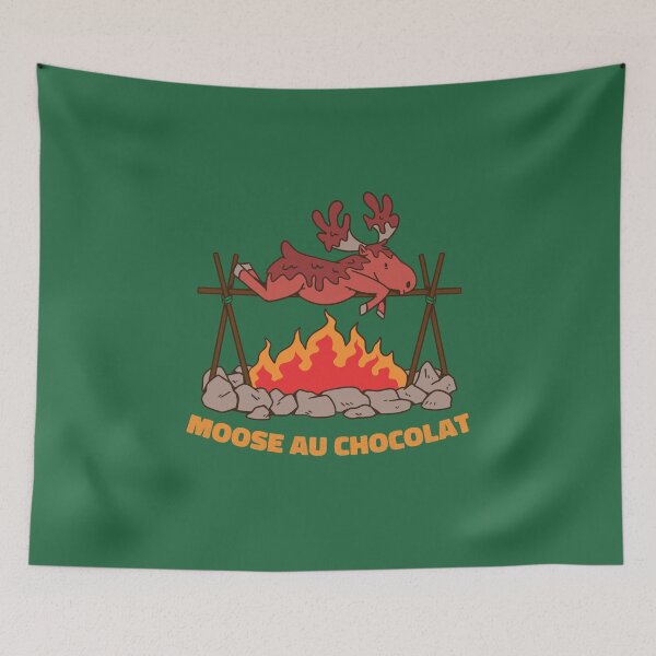 Item preview, Moose Au Chocolat Funny Moose Food Quote designed and sold by nmcreationsshop.