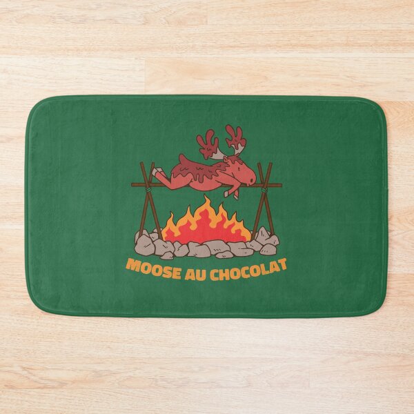Item preview, Moose Au Chocolat Funny Moose Food Quote designed and sold by nmcreationsshop.