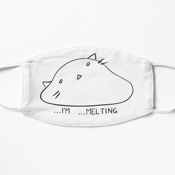 Melting Cat Flat Mask
