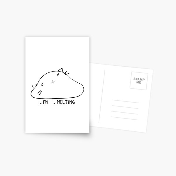 Melting Cat Postcard