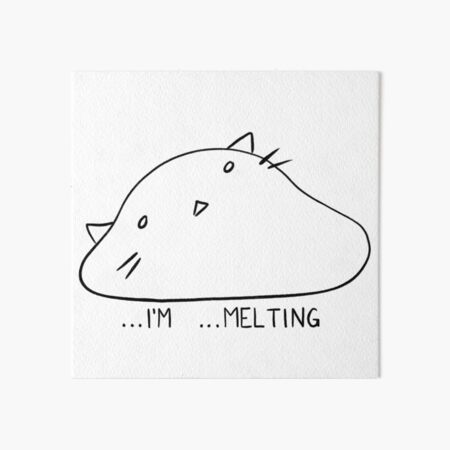 Melting Cat Art Board Print