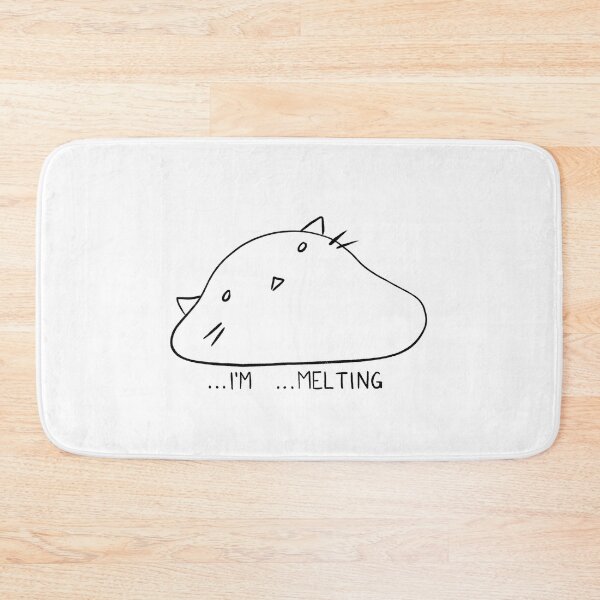 Melting Cat Bath Mat