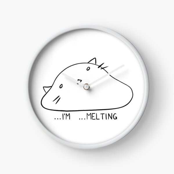 Melting Cat Clock