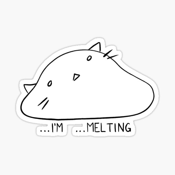 Melting Cat Sticker