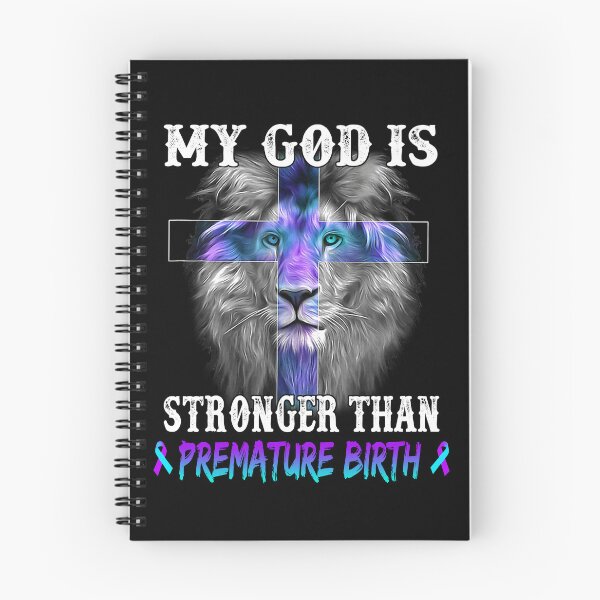 Item preview, Lion My God Is Stronger Than Premature Birth Support Premature Birth Warrior designed and sold by Hatjar.