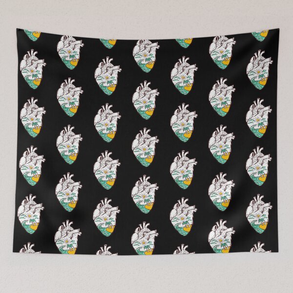 Item preview, beach with heart designed and sold by ViejoWill.