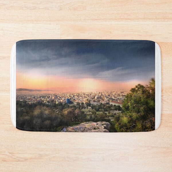 Item preview, Athens sunset photography. Urban Skyline vintage  designed and sold by Artandstonesgr.