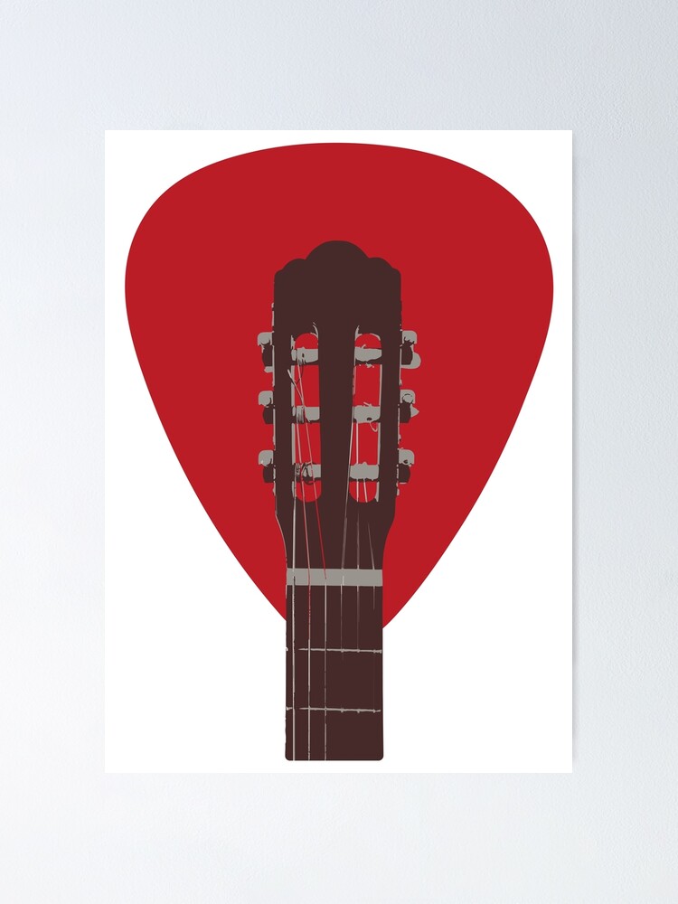 "classical guitar with a Pick" Poster by MaxiMedved Redbubble