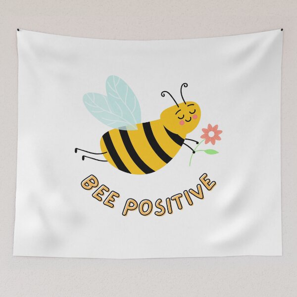 Item preview, Be Positive - Bee Positive - Bee Happy - Bees Essential T-Shirt designed and sold by NotUrAverageART.