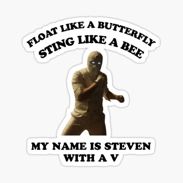 Float like a butterfly, sting like a bee Sticker