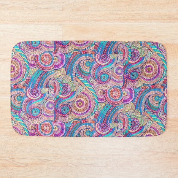 Item preview, Pastel Colored, Vibrant psychedelic mosaic Floral Pattern / flower patterns, flower art, flower wall decor, artistic flowers for flower lovers/adults/kids/botanists designed and sold by haRexia.