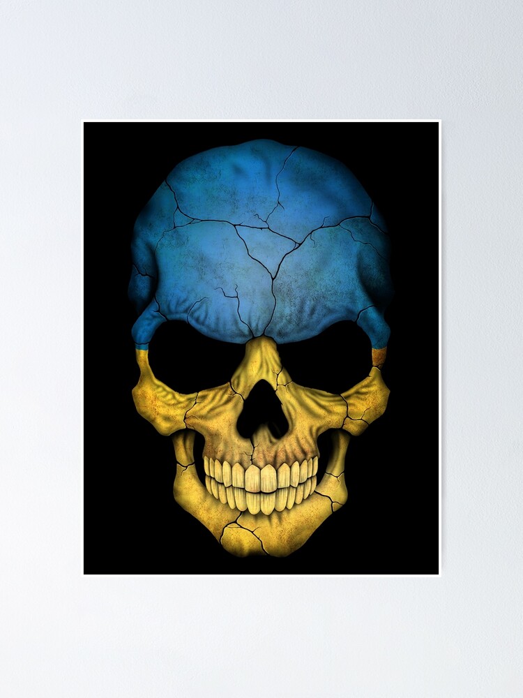 Chaotic Argentine Flag Splatter Skull Poster for Sale by jeff bartels