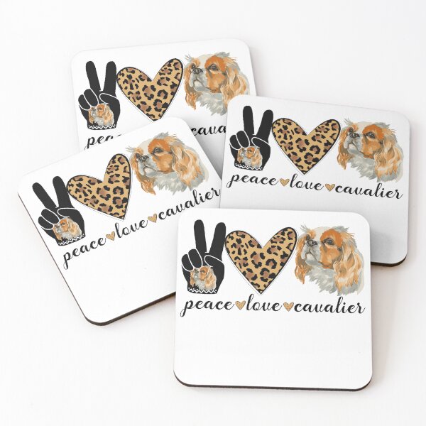 Item preview, Peace Love Cavalier dog Cavalier King Charles Spaniel Lover  designed and sold by Dream-bubble.