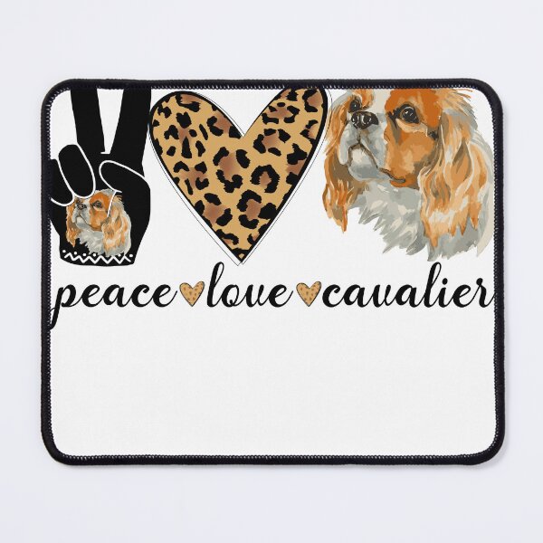 Item preview, Peace Love Cavalier dog Cavalier King Charles Spaniel Lover designed and sold by Dream-bubble.