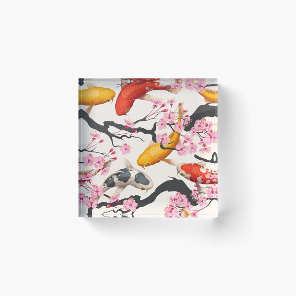 Item preview, Koi Carp with Sakura Plant designed and sold by DV-LTD.