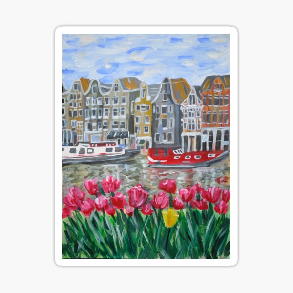 Item preview, Amsterdam street with Tulips designed and sold by Kahemo.