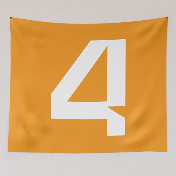 Item preview, 4 NOR. Driver Number 2022 Season (Orange BG) designed and sold by FilipeFerreira.
