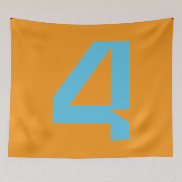 Item preview, 4 NOR. Driver Number 2022 Season (Blue/Orange BG) designed and sold by FilipeFerreira.