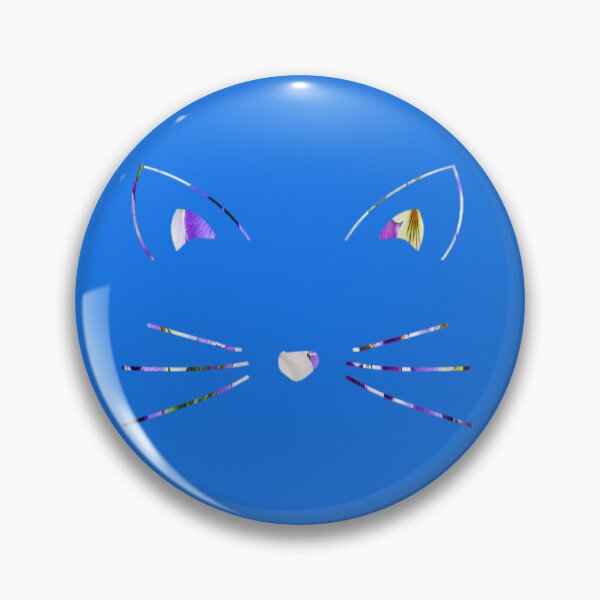 Item preview, Blue cat face designed and sold by cute-cats-world.