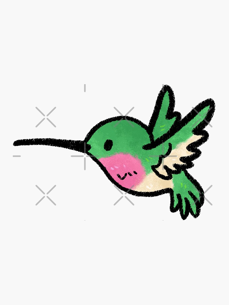 Cute Hummingbirds Sticker for Sale by ManonDeLArt